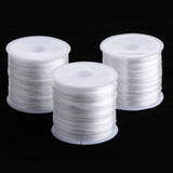 Maxbell 1 Roll Elastic Cord Stretchy String Thread 60 Meters for Jewelry DIY White