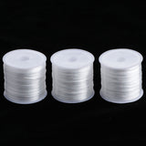 Maxbell 1 Roll Elastic Cord Stretchy String Thread 60 Meters for Jewelry DIY White