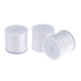 Maxbell 1 Roll Elastic Cord Stretchy String Thread 60 Meters for Jewelry DIY White