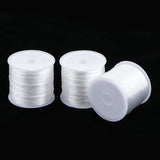 Maxbell 1 Roll Elastic Cord Stretchy String Thread 60 Meters for Jewelry DIY White