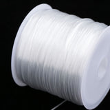 Maxbell 1 Roll Elastic Cord Stretchy String Thread 60 Meters for Jewelry DIY White