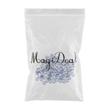 Maxbell 100pcs clear crystal zircon loose beads bicone diamond cone beads blue