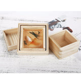 Maxbell Unfinished Unpainted Wooden Storage Box Case with Lid for Jewelry 12x12x8cm