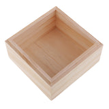 Maxbell Unfinished Unpainted Wooden Storage Box Case with Lid for Jewelry 12x12x8cm