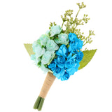 Maxbell Paper Rose Boutonniere Corsage Brooch Bridal Groom Wedding Flower Light Blue