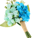 Maxbell Paper Rose Boutonniere Corsage Brooch Bridal Groom Wedding Flower Light Blue