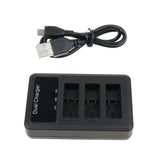 Maxbell 3 Channel Battery Fast Charger with USB Type C Interface fr GoPro AHDBT-501