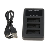 Maxbell 3 Channel Battery Fast Charger with USB Type C Interface fr GoPro AHDBT-501