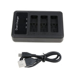 Maxbell 3 Channel Battery Fast Charger with USB Type C Interface fr GoPro AHDBT-501