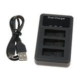 Maxbell 3 Channel Battery Fast Charger with USB Type C Interface fr GoPro AHDBT-501