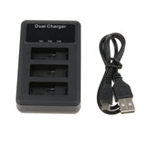 Maxbell 3 Channel Battery Fast Charger with USB Type C Interface fr GoPro AHDBT-501