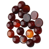 Maxbell 20set Natural Flatback Cabochon Gemstone Bead for DIY Jewelry Making Red