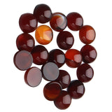 Maxbell 20set Natural Flatback Cabochon Gemstone Bead for DIY Jewelry Making Red