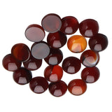 Maxbell 20set Natural Flatback Cabochon Gemstone Bead for DIY Jewelry Making Red