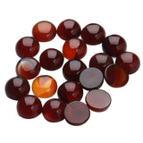 Maxbell 20set Natural Flatback Cabochon Gemstone Bead for DIY Jewelry Making Red