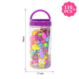 Maxbell Creative Pop Beads Set  DIY Art Crafts Jewelry Kit Girls Toy Gift 110Pcs