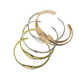 Maxbell 6pcs Blank 20mm Round Bezel Adjustable Bracelet Bangle DIY Jewelry Decors