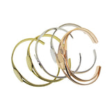 Maxbell 6pcs Blank 20mm Round Bezel Adjustable Bracelet Bangle DIY Jewelry Decors