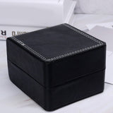 Maxbell Black Watch Box PU Leather Mens Watch Organizer Jewelry Display Case