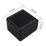 Maxbell Black Watch Box PU Leather Mens Watch Organizer Jewelry Display Case