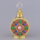 Maxbell 10ml Vintage Glass Empty Perfume Spray Bottle Atomizer Refillable Gold