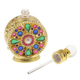 Maxbell 10ml Vintage Glass Empty Perfume Spray Bottle Atomizer Refillable Gold