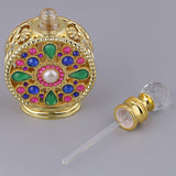 Maxbell 10ml Vintage Glass Empty Perfume Spray Bottle Atomizer Refillable Gold