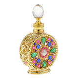 Maxbell 10ml Vintage Glass Empty Perfume Spray Bottle Atomizer Refillable Gold
