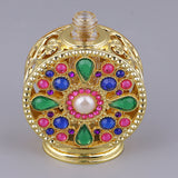 Maxbell 10ml Vintage Glass Empty Perfume Spray Bottle Atomizer Refillable Gold