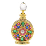 Maxbell 10ml Vintage Glass Empty Perfume Spray Bottle Atomizer Refillable Gold