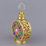Maxbell 10ml Vintage Glass Empty Perfume Spray Bottle Atomizer Refillable Gold