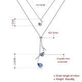 Maxbell Fashion Silvery Pendants Sexy Lady Necklace Dating Party Jewelry Girl Gift