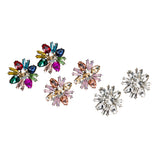 Maxbell 1 Pair Acrylic Fashion Women Girls Ear Stud Jewelry Floral Earrings Colored