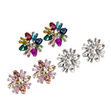 Maxbell 1 Pair Acrylic Fashion Women Girls Ear Stud Jewelry Floral Earrings Colored