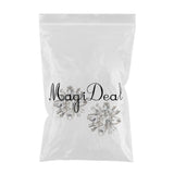 Maxbell 1 Pair Acrylic Fashion Women Girls Ear Stud Jewelry Floral Earrings White