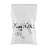 Maxbell 1Pair Stainless Steel Ear Tragus Helix Ear Stud Piercing Jewelry White