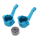 Maxbell RC Car Upgrade Parts Metal Front Steering Cup & Bearings for 1/10 HSP Blue