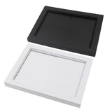 Maxbell PU Leather Jewelry Display Tray Showcase for Necklace Earring Trinkets Black