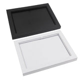 Maxbell PU Leather Jewelry Display Tray Showcase for Necklace Earring Trinkets Black