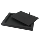 Maxbell PU Leather Jewelry Display Tray Showcase for Necklace Earring Trinkets Black