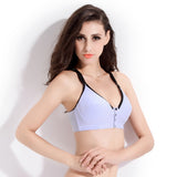 Maxbell Cotton Nursing Bra Wireless Front Close Maternity Bra 80B Purple