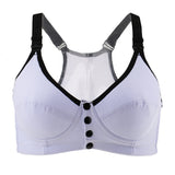 Maxbell Cotton Nursing Bra Wireless Front Close Maternity Bra 80B Purple