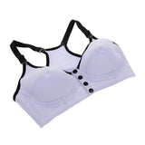 Maxbell Cotton Nursing Bra Wireless Front Close Maternity Bra 80B Purple