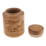 Maxbell Bamboo Tea Storage Box Canister Bottle Case Holder Home Container with Lid