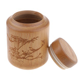 Maxbell Bamboo Tea Storage Box Canister Bottle Case Holder Home Container with Lid