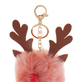 Maxbell Keychain Christmas Elk Keyring Handbag Wallet Purse Decoration Bean Red