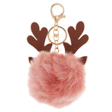 Maxbell Keychain Christmas Elk Keyring Handbag Wallet Purse Decoration Bean Red