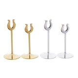 Maxbell Stainless Steel U-shaped Wedding Name Card Holders Table Decor 6inch Gold