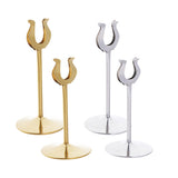 Maxbell Stainless Steel U-shaped Wedding Name Card Holders Table Decor 6inch Gold