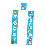 Maxbell Merry Christmas Porch Banner Christmas Outdoor Decoration  Blue